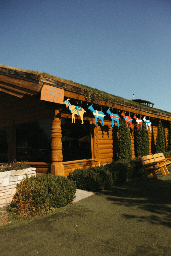 Exterior of a Swedish restaurant in Door County, Wisconsin 